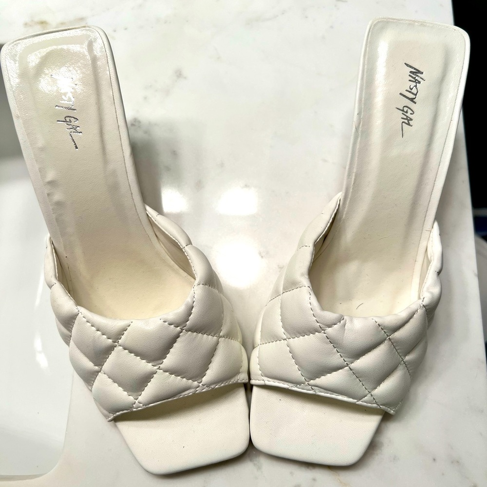 Never Worn Nasty Gal Quilted Mules